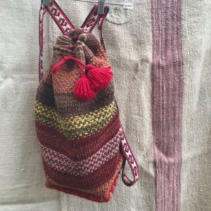 Bluma Project handwoven wool backpack